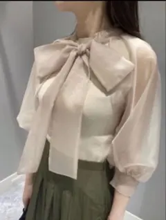 CELFORD シアーボレロ２Wayニットプルオーバー シアー リボンのサムネイル
