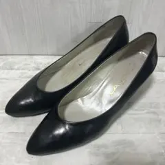 LANCEL （ランセル） パンプス ブラック レザー　24.5cm冠婚葬祭のサムネイル