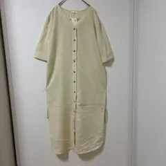 【新品】earth music&ecologyアイボリー 半袖 シャツワンピース
