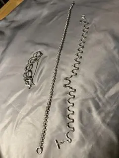 シルバー チェーンネックレス 3点セット