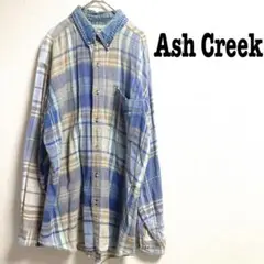 Ash Creekアッシュクリーク　メンズネルシャヴィンテージ　ビッグシルエット