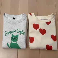 マーキーズ　ホーガン　ソウガラ　ハート　ネコ　長袖　トレーナー　130cm