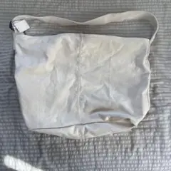 キャンバス ホワイト ショルダーバッグ フリーサイズ
