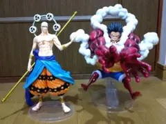 一番くじ ワンピース フィギュア エネル ギア4 ルフィ 2体セット 箱無し
