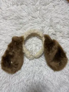 SNOOPY ブラウンファーカチューシャ 耳付き