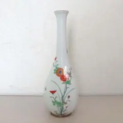 有田焼 深川製磁 一輪挿し 菊絵 花瓶