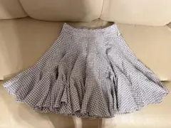 axes femme フレアチェックスカート