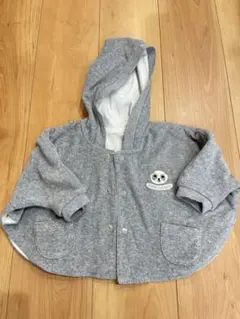 COMME CA DU MODE パンダ刺繍 フード付きポンチョ リバーシブル❗️