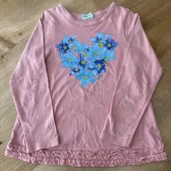 hakka 花柄ハートプリント Tシャツ