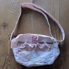 マイメロディリボン付きピンクショルダーバッグ