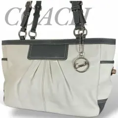 COACH トートバッグ ターンロック 本革 レザー プリーテッド ギャラリー
