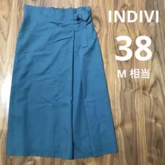 INDIVI インディヴィ スカート グリーン 38 M相当