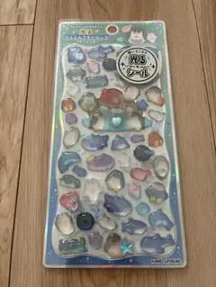 【防水対策◎】光るジュエルプチドロップ　ストーンつき　ふわふわうみのなかまたち