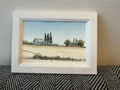 小さな水彩画（手書きの原画）「風景」79