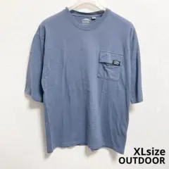 2356 OUTDOOR メンズ XL 半袖 Tシャツ ブルー くすみカラー 夏のサムネイル