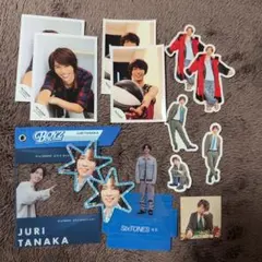 【美品】田中樹 SixTONES リボンキーホルダー ミニフォト ステッカー