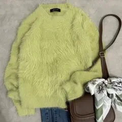 ♢美品♢ スタンニングルアー シャギーニット イエローグリーン