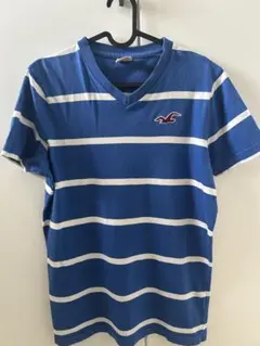 Hollister ホリスター　ボーダー Vネック Tシャツ Mサイズのサムネイル