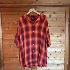 マインデニム Rayon Dobby Plaid S.S オープンカラーシャツのサムネイル