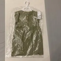 【未開封】ユニクロ　ベビー　ワンピース　90cm グリーン　カーキのサムネイル