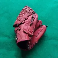 美品‼️即戦力‼️アンダーアーマー　少年用軟式野球グローブ 朱色