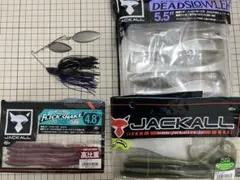 バス釣り引退セット　整理品　ジャッカル　ワーム　ドーン　セットのサムネイル