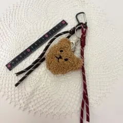 クマ型ぬいぐるみキーホルダー　カラビナ付
