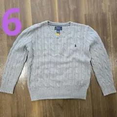 Polo Ralph Lauren グレー ケーブルニット セーター 6