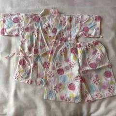 花柄甚平上下セット 100サイズ