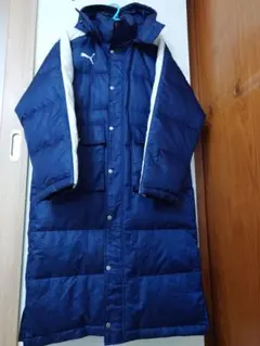 ＰＵＭＡ ダウン　ベンチコート　ネイビー　メンズxo サイズ　プーマ　ロング
