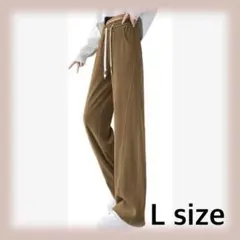 ロングパンツ レディース コーデュロイ ワイド 脚長 ハイウエスト 裏起毛