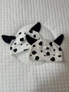 ベビー　帽子　2点セット　牛柄