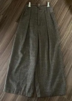 チェック柄 ガウチョパンツ M