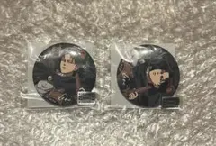 外袋テープ跡あり 進撃の巨人 道とん堀 リヴァイ 缶バッジ