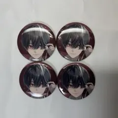 葛葉 箔押し 缶バッジ 4点 Happy B-day to Kuzuha