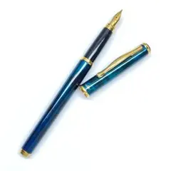 廃版美品WATERMAN 万年筆エキスパート ブルー マーブルFニブ フランス