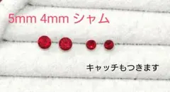 シャム2サイズセット✨SWAROVSKI Vカットクリスタル 樹脂ポストピアス