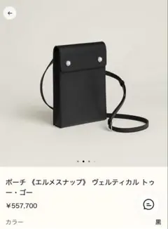 エルメスナップヴェルティカルトゥーゴーブラックエプソン新品未使用ナップトゥーゴーのサムネイル