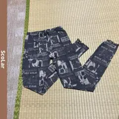 ScoLar スカラー　レディース　総柄　レギンス　スパッツ　ラメ　グレー　M
