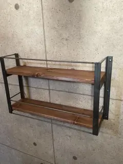 ウォルナット 4段 ワイヤートレイ シェルフ ハンドメイド 家具 - メルカリ