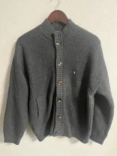 Hush Puppies ダークグレー 内側フリースカーディガン