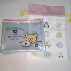 新品　郵便局　リラックマ　ポーチ　メッシュ　スターバックス　巾着　猫　だるま