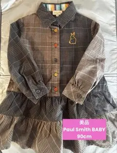美品　Paul Smith BABY チェック柄ワンピース 90cm うさぎのサムネイル