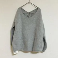 新品【F】15000円 フレームワーク アンゴラ混 バックリボン ニット