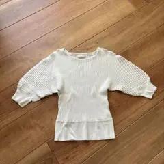 anySiS ホワイト 半袖ニット