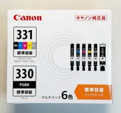 Canon BCI-331 BIC-330 純正品 大容量　新品未開封 新品】Canon 純正インク BCI-331+330/6MP 6色マルチパック - メルカリ