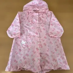 110 ハローキティ　ピンク レインコート