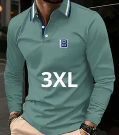 ラージサイズ 長袖ポロシャツ メンズ 3XL