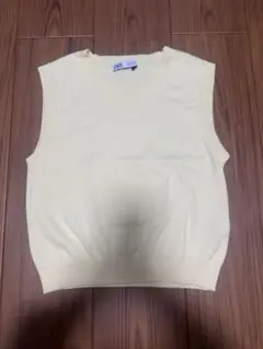 ZARA ノースリーブニットベスト イエロー　S