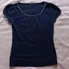 MISCH MASCH ♥ネイビー 半袖ニット 38